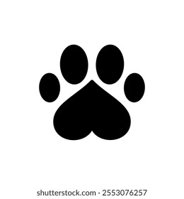 Paw icon vector. paw print sign and symbol. dog or cat paw