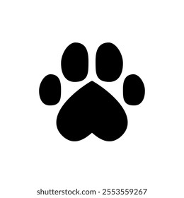 Paw icon vector. paw print sign and symbol. dog or cat paw