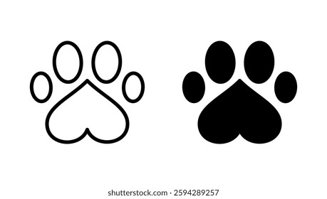 Paw icon vector. paw print sign and symbol. dog or cat paw