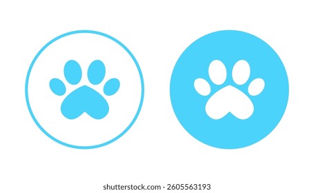 Paw icon vector. paw print sign and symbol. dog or cat paw