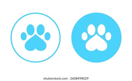 Paw icon vector. paw print sign and symbol. dog or cat paw