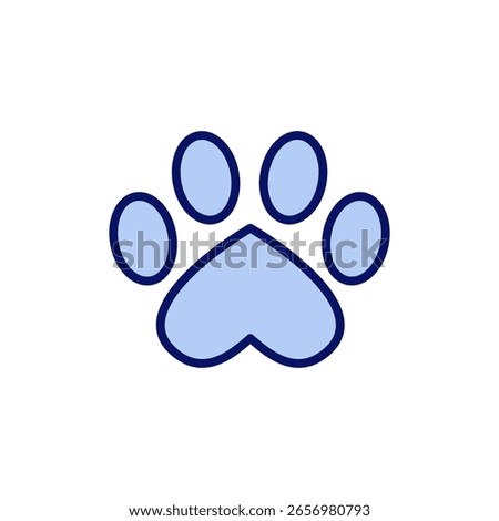 Paw icon vector. paw print sign and symbol. dog or cat paw