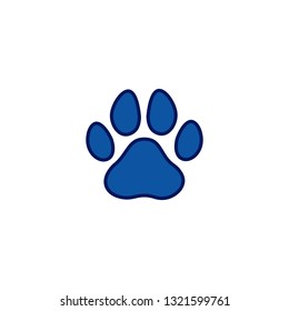 Paw icon vector. Paw Print Symbol vector