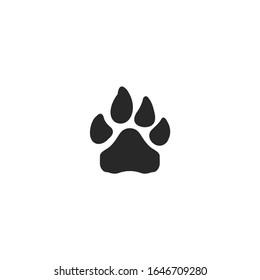 paw Icon vector sign isolated for graphic and web design. paw symbol template color editable on white background.