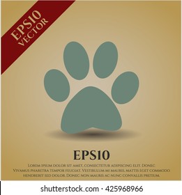 Pfotensymbol Vektorsymbol flach eps jpg app web concept website