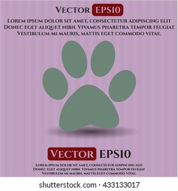 paw icon vector symbol flat eps jpg app web concept website