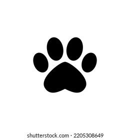 Paw icon vector for web and mobile app. paw print sign and symbol. dog or cat paw