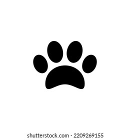 Vector de iconos de la página para aplicaciones web y móviles. símbolo y signo de la huella de la pata. pezuña de perro o gato