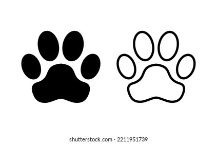 Paw icon vector for web and mobile app. paw print sign and symbol. dog or cat paw