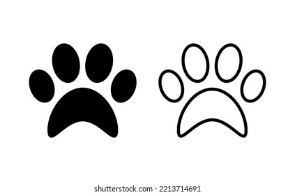 Paw icon vector for web and mobile app. paw print sign and symbol. dog or cat paw