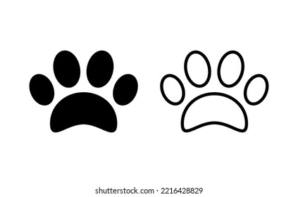 Paw icon vector for web and mobile app. paw print sign and symbol. dog or cat paw
