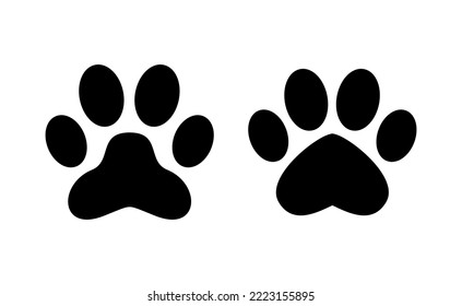 Paw icon vector for web and mobile app. paw print sign and symbol. dog or cat paw