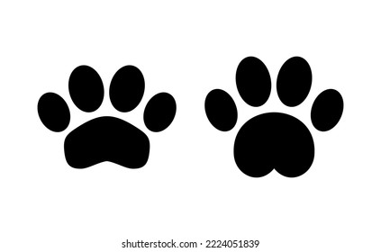 Paw icon vector for web and mobile app. paw print sign and symbol. dog or cat paw
