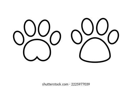 Paw icon vector for web and mobile app. paw print sign and symbol. dog or cat paw