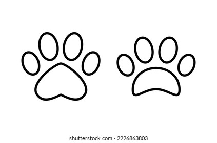 Paw icon vector for web and mobile app. paw print sign and symbol. dog or cat paw
