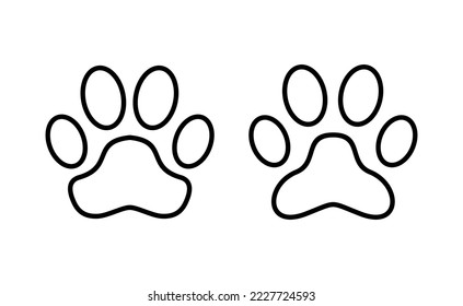 Paw icon vector for web and mobile app. paw print sign and symbol. dog or cat paw