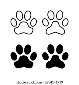 Paw icon vector for web and mobile app. paw print sign and symbol. dog or cat paw
