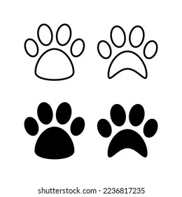 Paw icon vector for web and mobile app. paw print sign and symbol. dog or cat paw