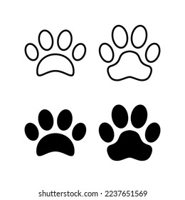 Paw icon vector for web and mobile app. paw print sign and symbol. dog or cat paw