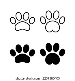 Paw icon vector for web and mobile app. paw print sign and symbol. dog or cat paw