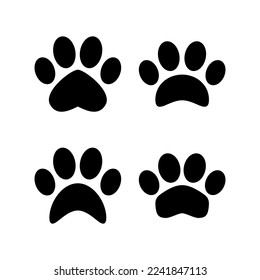 Paw icon vector for web and mobile app. paw print sign and symbol. dog or cat paw