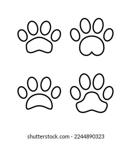 Paw icon vector for web and mobile app. paw print sign and symbol. dog or cat paw