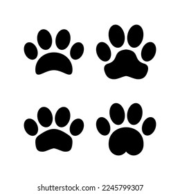 Paw icon vector for web and mobile app. paw print sign and symbol. dog or cat paw