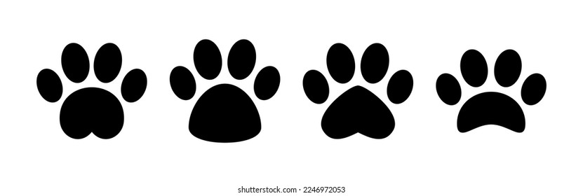 Paw icon vector for web and mobile app. paw print sign and symbol. dog or cat paw