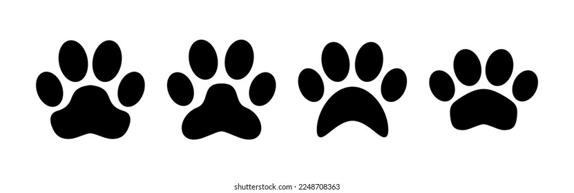 Paw icon vector for web and mobile app. paw print sign and symbol. dog or cat paw