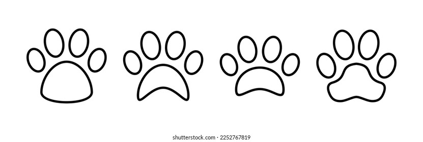 Paw icon vector for web and mobile app. paw print sign and symbol. dog or cat paw