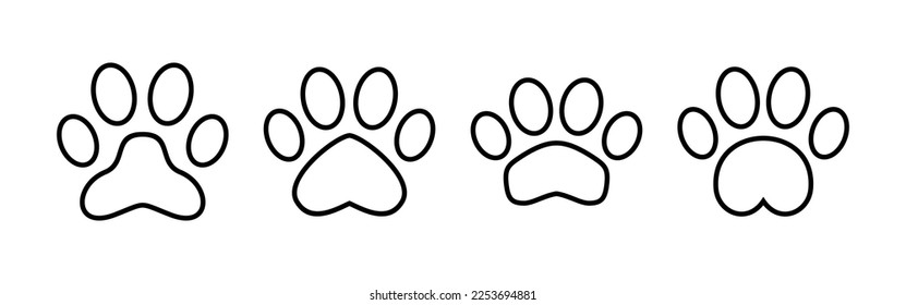 Paw icon vector for web and mobile app. paw print sign and symbol. dog or cat paw