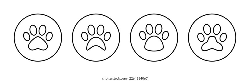 Paw icon vector for web and mobile app. paw print sign and symbol. dog or cat paw