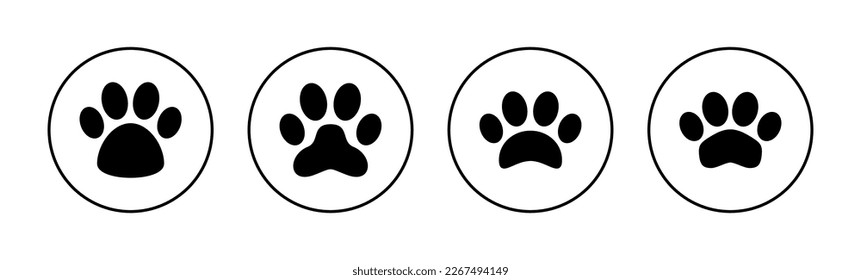 Paw icon vector for web and mobile app. paw print sign and symbol. dog or cat paw
