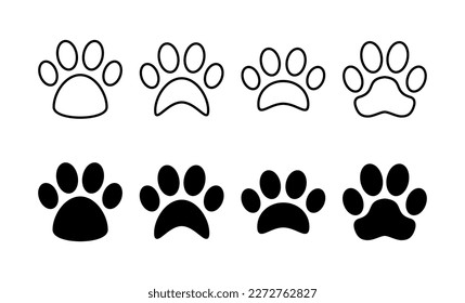 Paw icon vector for web and mobile app. paw print sign and symbol. dog or cat paw