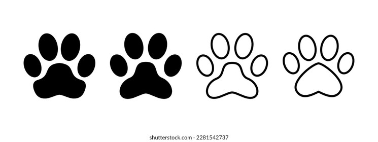 Paw icon vector for web and mobile app. paw print sign and symbol. dog or cat paw