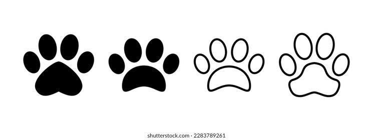 Paw icon vector for web and mobile app. paw print sign and symbol. dog or cat paw