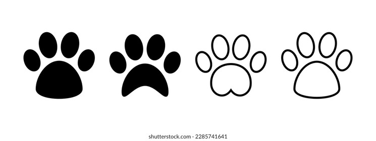 Paw icon vector for web and mobile app. paw print sign and symbol. dog or cat paw