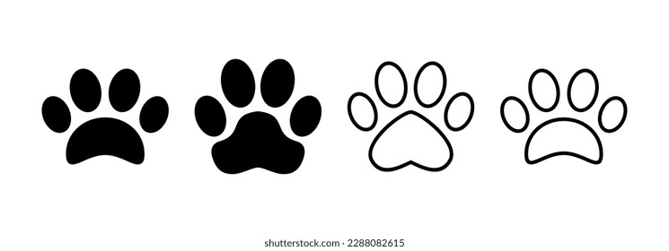 Paw icon vector for web and mobile app. paw print sign and symbol. dog or cat paw