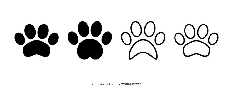 Paw icon vector for web and mobile app. paw print sign and symbol. dog or cat paw