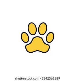 Paw icon vector for web and mobile app. paw print sign and symbol. dog or cat paw