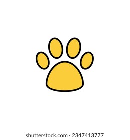 Paw icon vector for web and mobile app. paw print sign and symbol. dog or cat paw