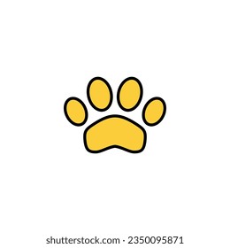 Paw icon vector for web and mobile app. paw print sign and symbol. dog or cat paw