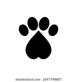 Vector del icono de la pata para el Web y el App móvil. señal y símbolo de la impresión de la pata. pata del perro o del gato