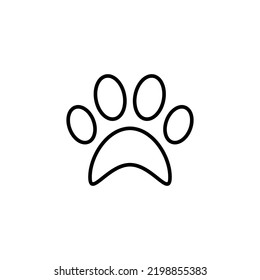 Paw icon for web and mobile app. paw print sign and symbol. dog or cat paw