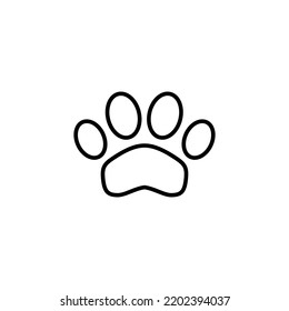 Paw icon for web and mobile app. paw print sign and symbol. dog or cat paw