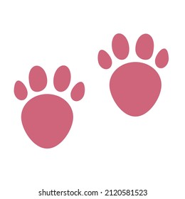 Paw icons for cats and dogs. Animal footprints. Vector.