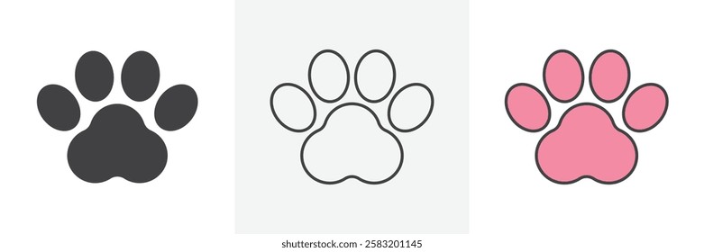 Paw icons pack for website designs