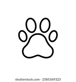 paw iconVector illustration in black