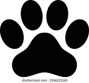 paw illustration with flat style