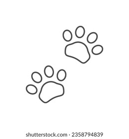 Paw imprint line outline icon